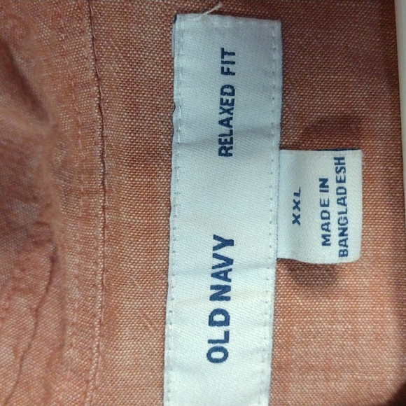 Old Navy Shirt Relaxed Fit Linen Red Size XXL - Picture 5 of 5